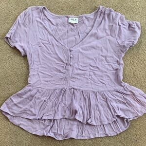 Women's Lavender Peplum Top
